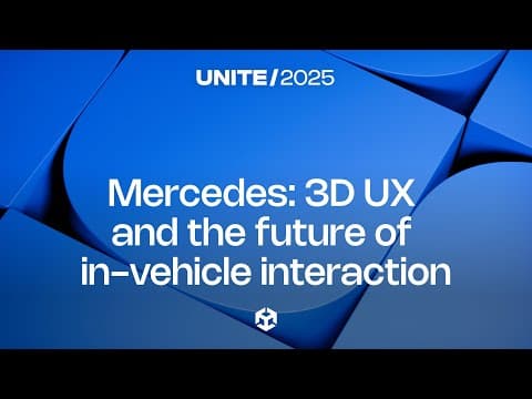Unite Industry Summit 2025 Mercedes-Benz 프레젠테이션