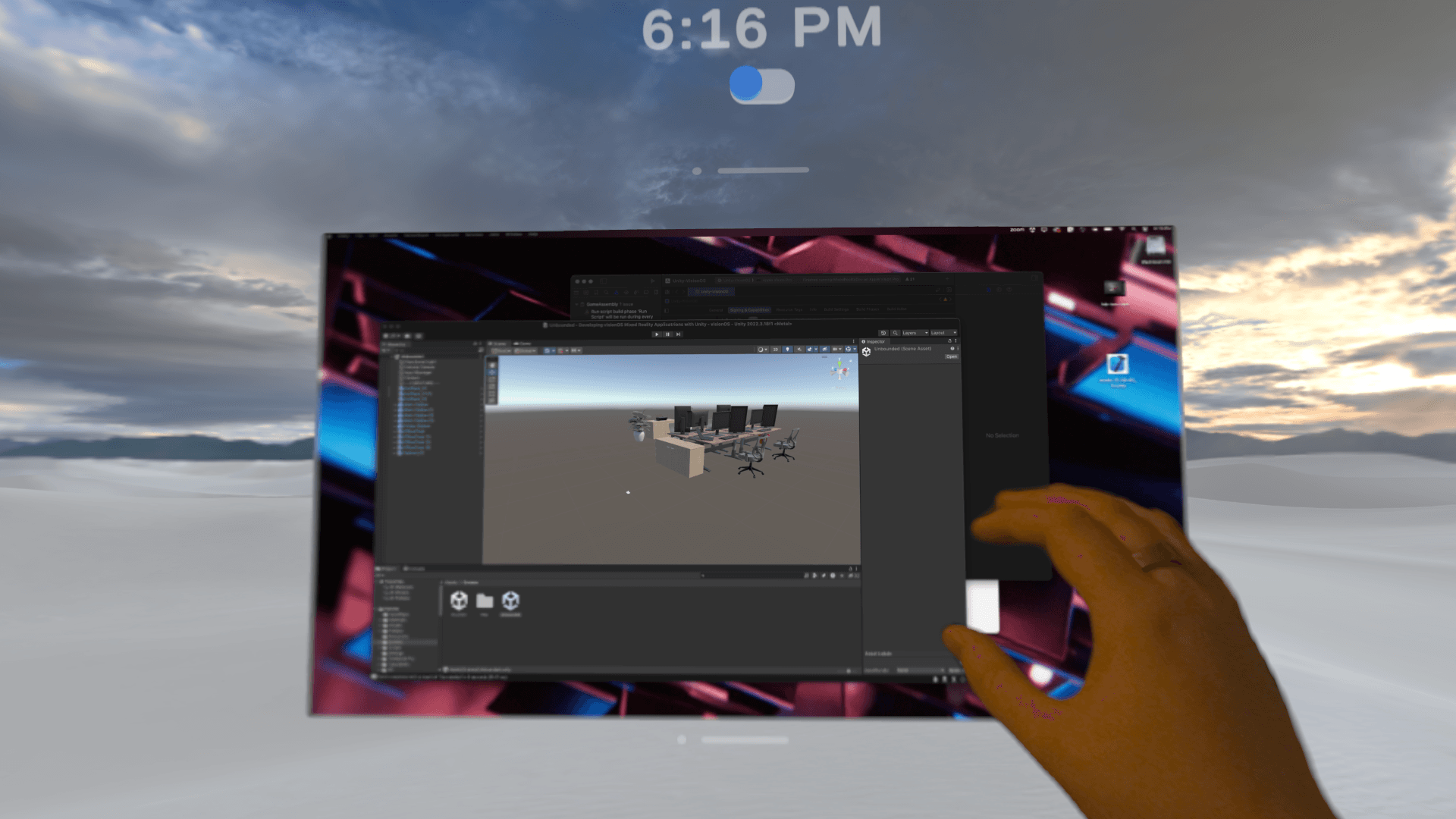 Unity を使用した visionOS 混合現実(MR)アプリケーションの開発