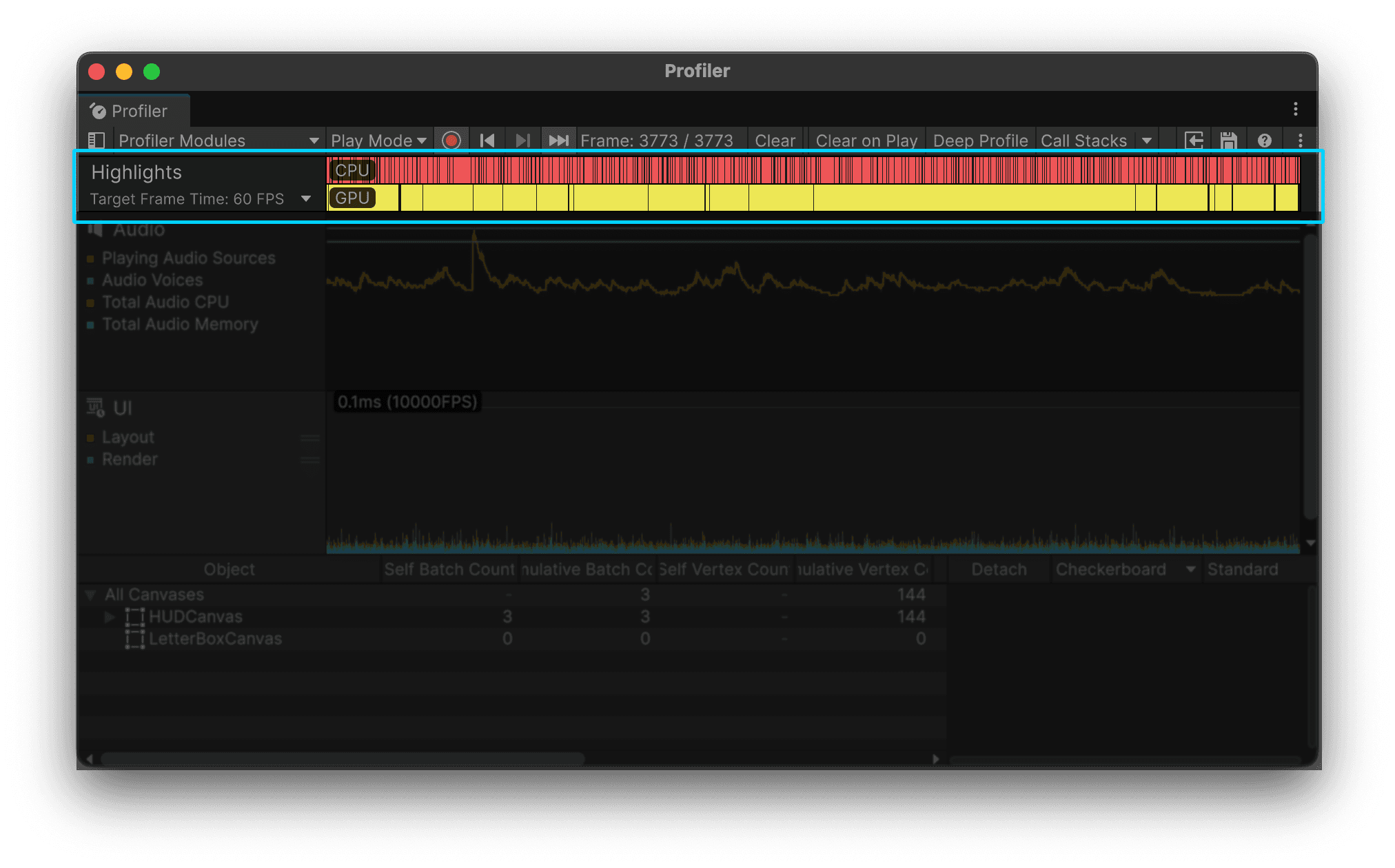 Profiler enhancements