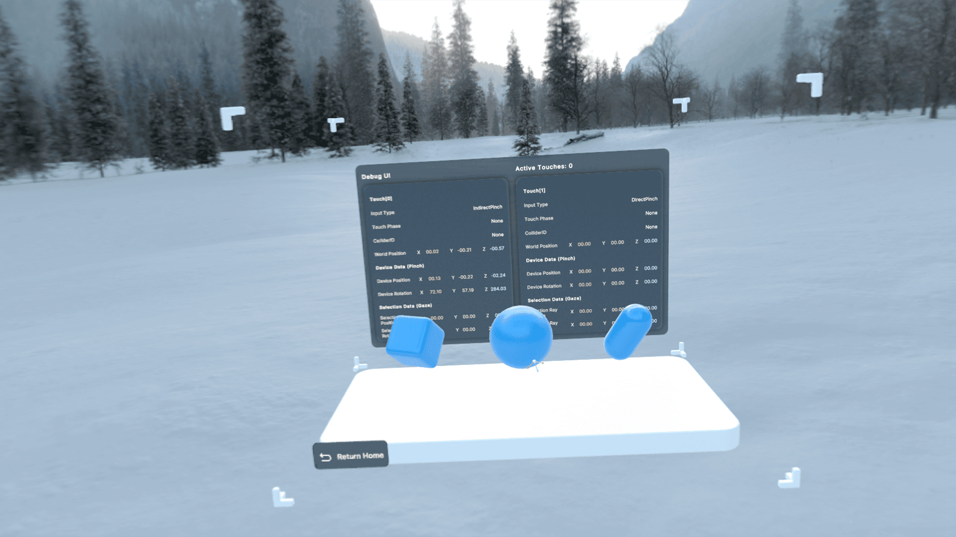 visionOS 用の Unity Input System
